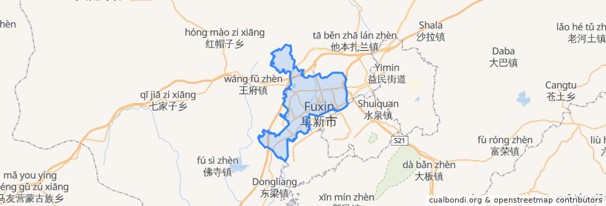 Mapa de ubicacion de 细河区.