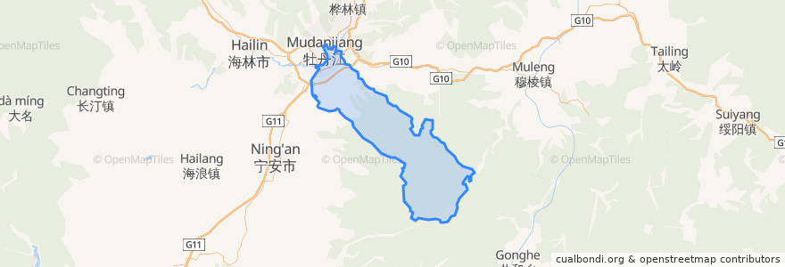 Mapa de ubicacion de 东安区.