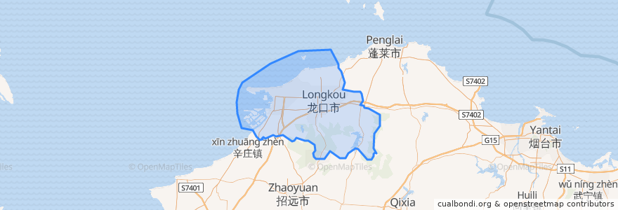 Mapa de ubicacion de Longkou City.