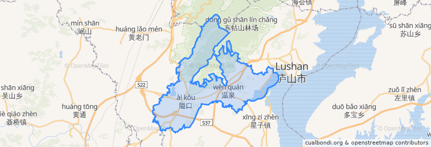 Mapa de ubicacion de 温泉镇.