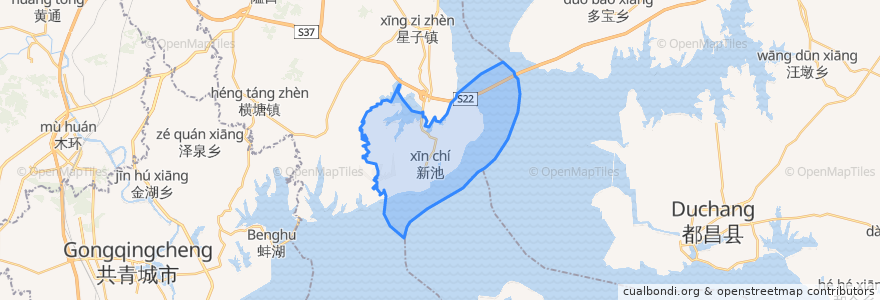 Mapa de ubicacion de 蓼南乡.