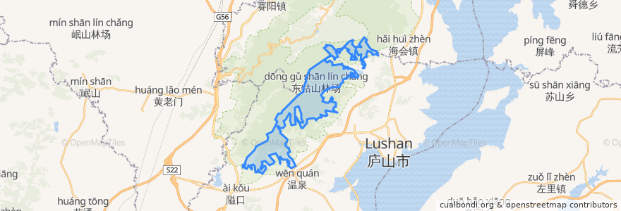 Mapa de ubicacion de 东牯山林场.