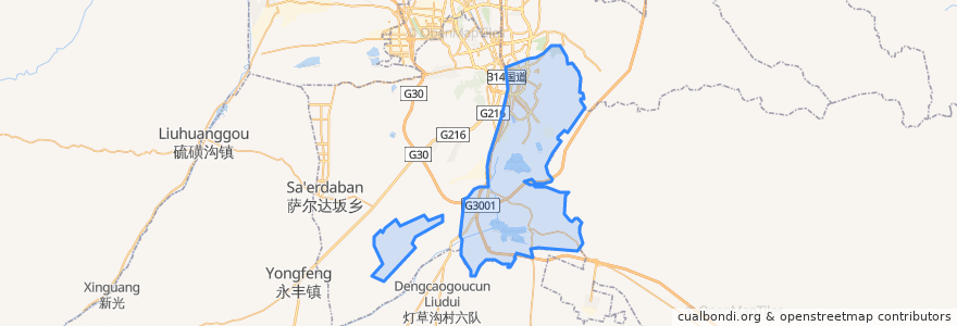 Mapa de ubicacion de Tianshan District.