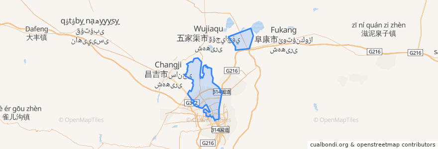 Mapa de ubicacion de 新市区.