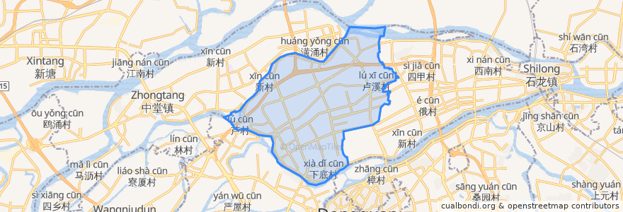 Mapa de ubicacion de 高埗镇.