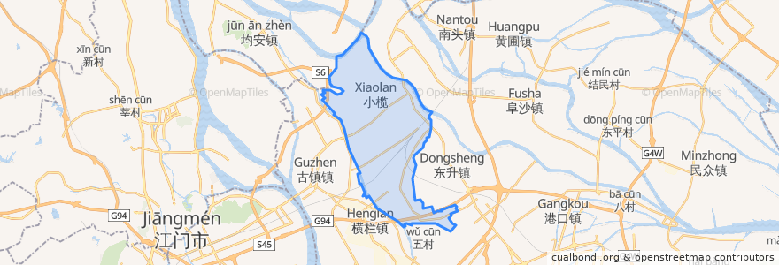 Mapa de ubicacion de 小榄镇.