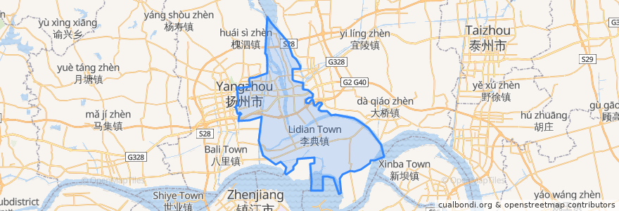 Mapa de ubicacion de 广陵区.