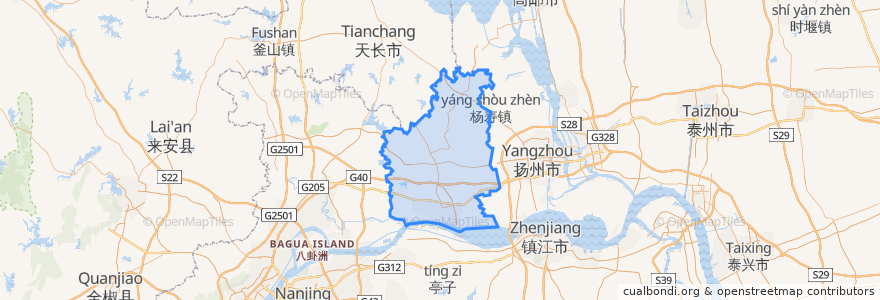 Mapa de ubicacion de 仪征市.