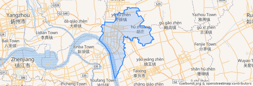 Mapa de ubicacion de 高港区.