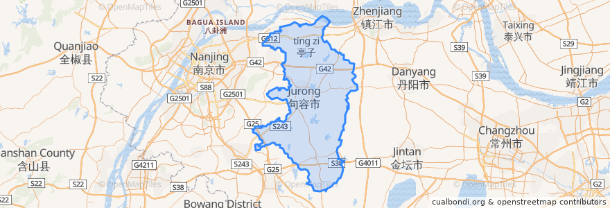 Mapa de ubicacion de 句容市.