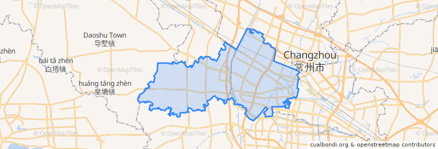 Mapa de ubicacion de Zhonglou District.