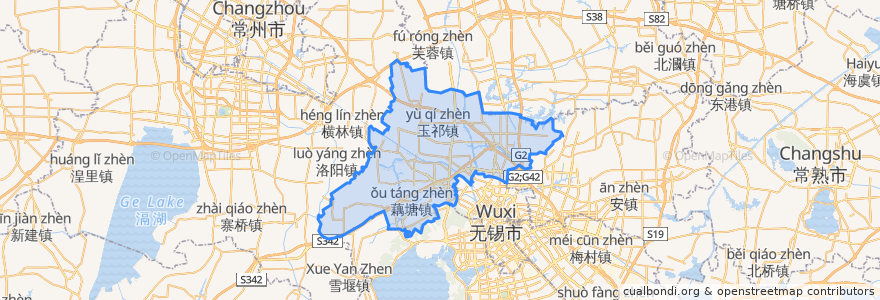 Mapa de ubicacion de 惠山区.