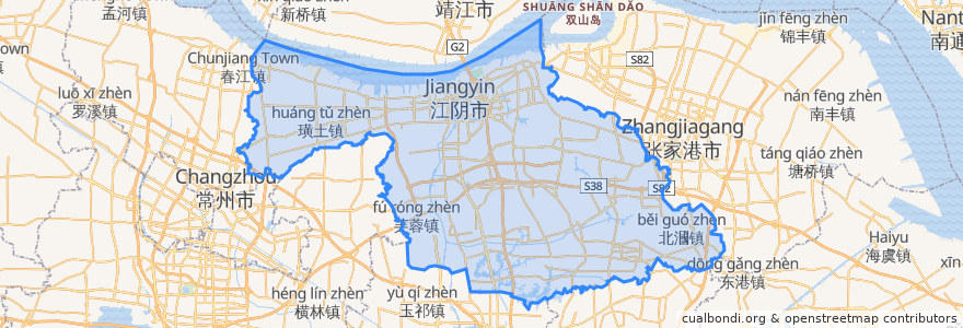 Mapa de ubicacion de 江阴市.