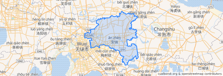 Mapa de ubicacion de Xishan District.