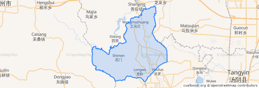 Mapa de ubicacion de 鹤山区.