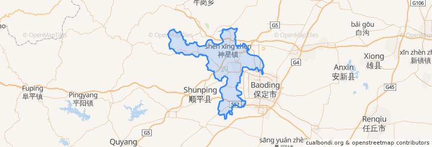 Mapa de ubicacion de 满城区.