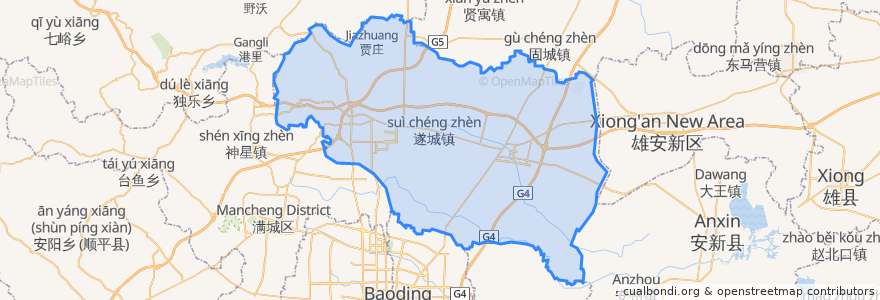 Mapa de ubicacion de 徐水区.