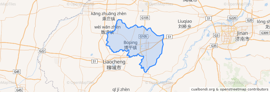 Mapa de ubicacion de 茌平区.