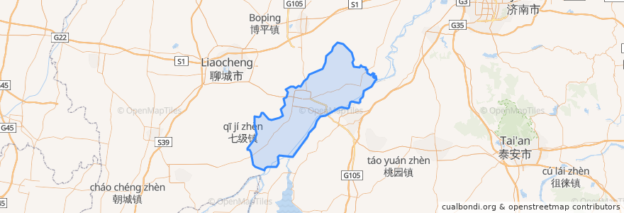 Mapa de ubicacion de 东阿县.