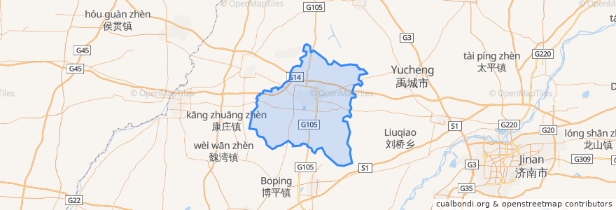 Mapa de ubicacion de 高唐县.