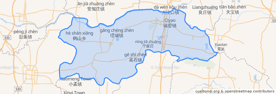 Mapa de ubicacion de 宁阳县.