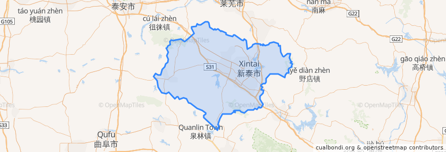 Mapa de ubicacion de 新泰市.