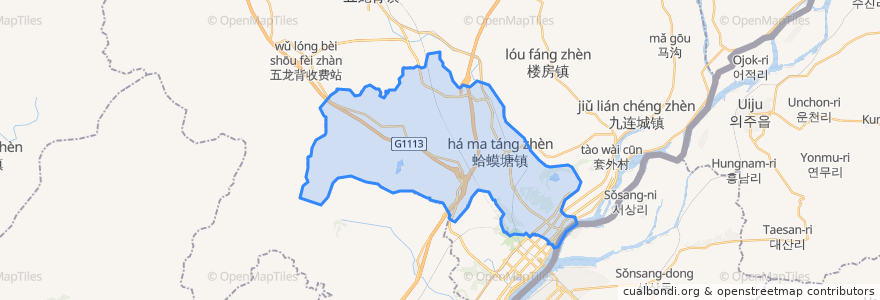 Mapa de ubicacion de 元宝区.