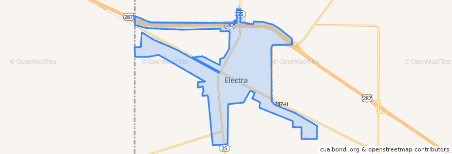 Mapa de ubicacion de Electra.