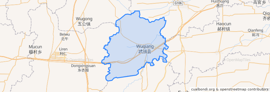 Mapa de ubicacion de Wuqiang County.