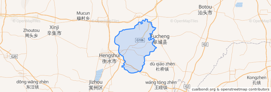 Mapa de ubicacion de 武邑县.