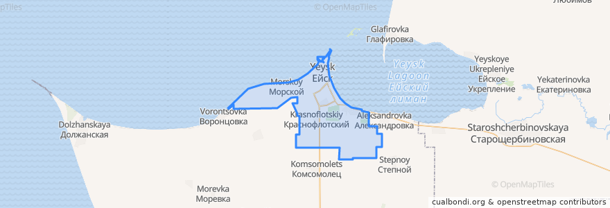 Mapa de ubicacion de Ейское городское поселение.