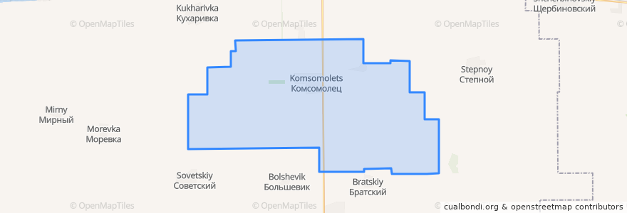 Mapa de ubicacion de Красноармейское сельское поселение.