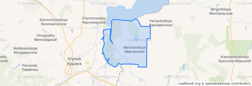 Mapa de ubicacion de Мерчанское сельское поселение.