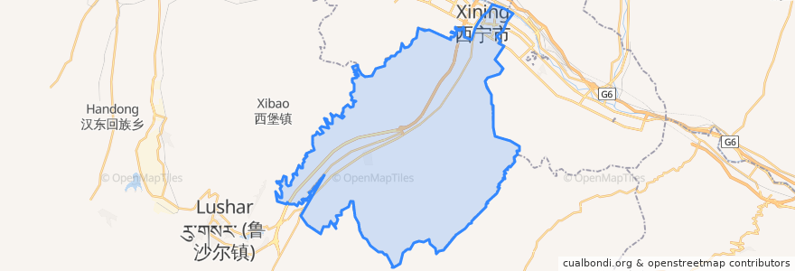 Mapa de ubicacion de 城中区.