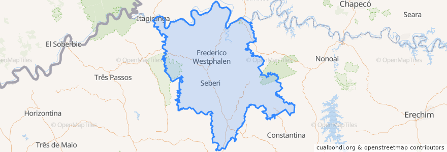 Mapa de ubicacion de Região Geográfica Imediata de Frederico Westphalen.