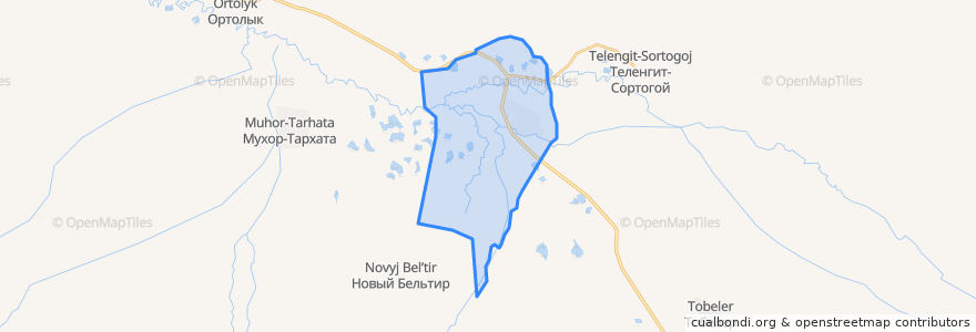 Mapa de ubicacion de Кош-Агачское сельское поселение.