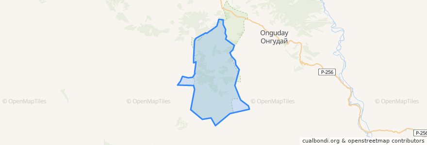 Mapa de ubicacion de Куладинское сельское поселение.