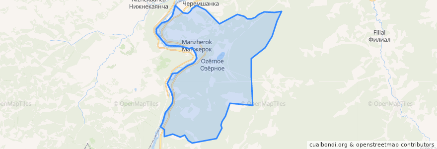 Mapa de ubicacion de Манжерокское сельское поселение.