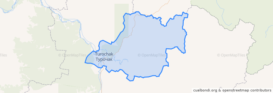 Mapa de ubicacion de Турочакское сельское поселение.