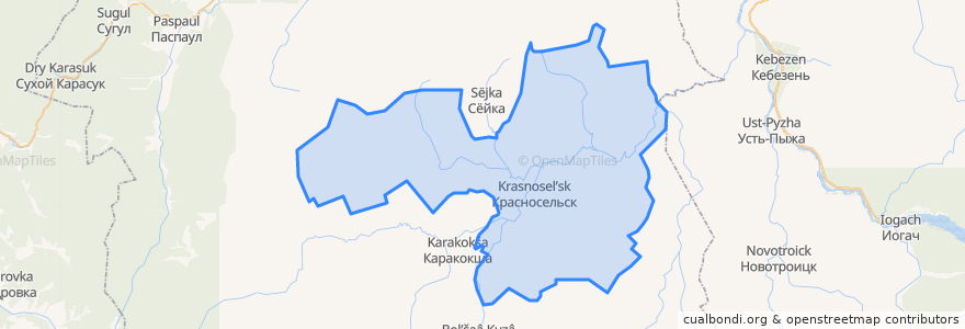 Mapa de ubicacion de Ыныргинское сельское поселение.