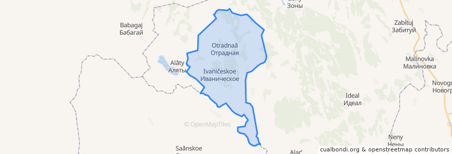 Mapa de ubicacion de сельское поселение Иваническ.