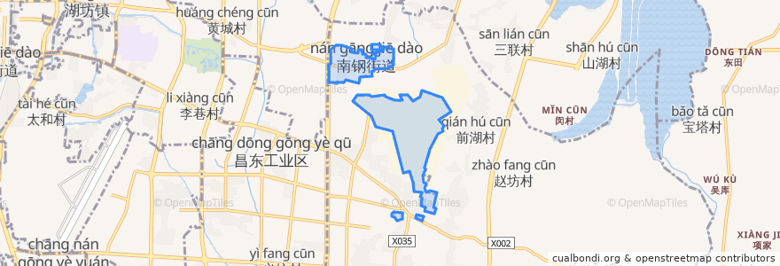 Mapa de ubicacion de 南钢街道.