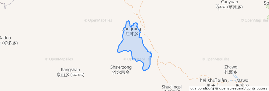 Mapa de ubicacion de 江茸乡.