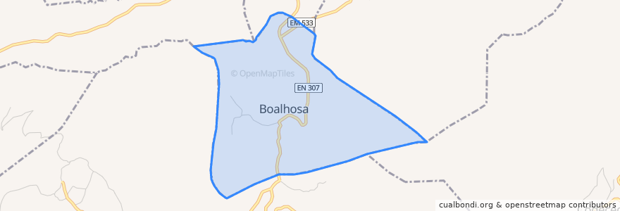 Mapa de ubicacion de Boalhosa.