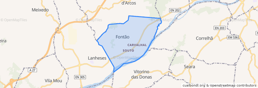 Mapa de ubicacion de Fontão.