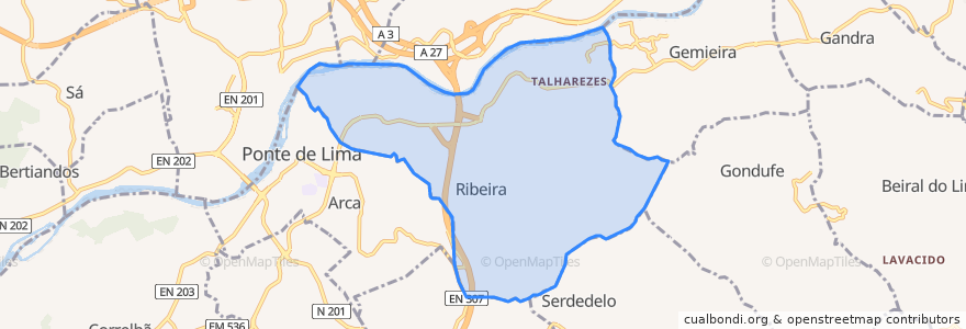 Mapa de ubicacion de Ribeira.