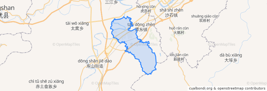 Mapa de ubicacion de 潭口镇.