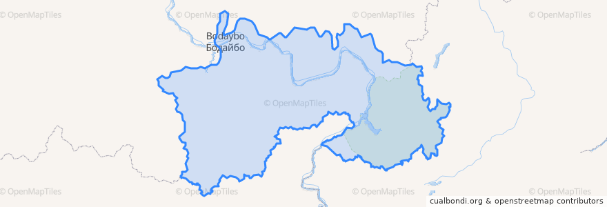 Mapa de ubicacion de Бодайбинское городское поселение.