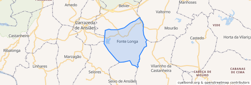 Mapa de ubicacion de Fonte Longa.