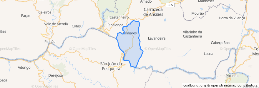 Mapa de ubicacion de Linhares.